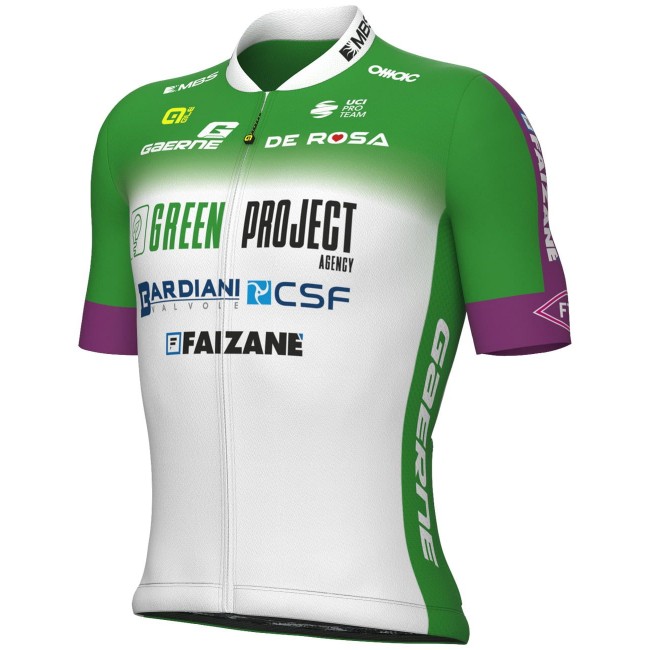 Green Project-Bardiani Csf-Faizane' 2023 Radtrikot kurzarm(langer RV)-ALE Radsport-Profi-Team Radtrikot Kaufen