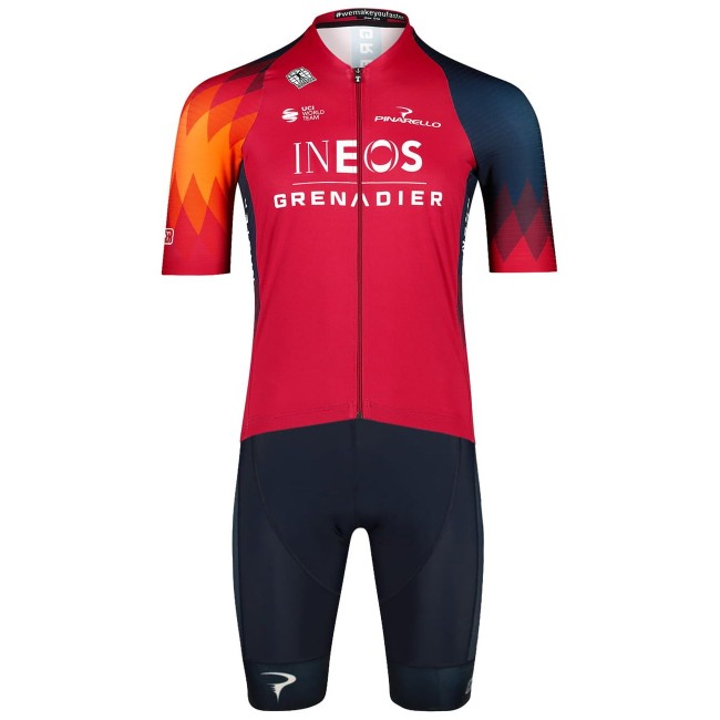 INEOS GRENADIERS 2023 Set(ICON Radtrikot+ICON Trägerhose)-Radsport-Profi-Team Radtrikot Kaufen