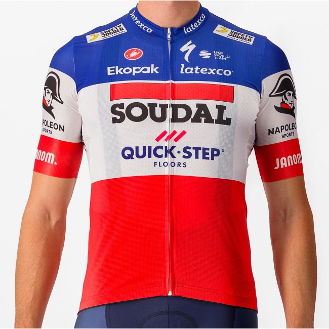 Soudal Quick-Step französischer Meister 2023 Competizione Radtrikot kurzarm-Radsport-Profi-Team Radtrikot Kaufen
