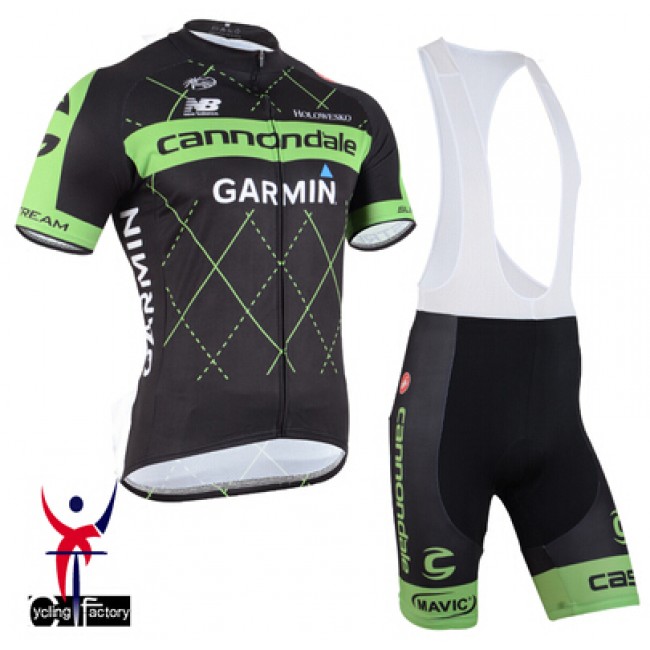 2015 Cannondale Garmin Radtrikot Kurzarm schwarz und Kurz Trägerhose Radtrikot Kaufen