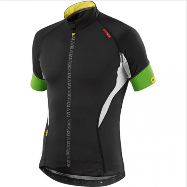 2015 MAVIC Radtrikot Kurzarm schwarz Grün Radtrikot Kaufen