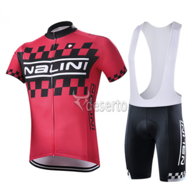 2015 Nalini Racing-Drapeau Rot Fahrradbekleidung Satz Fahrradtrikot Kurzarm Trikot und Kurz Trägerhose Radtrikot Kaufen