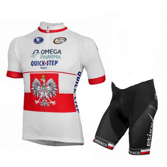 2015 Omega Pharma Quick Step Radbekleidung Radtrikot Kurzarm und Fahrradhosen Kurz Radtrikot Kaufen