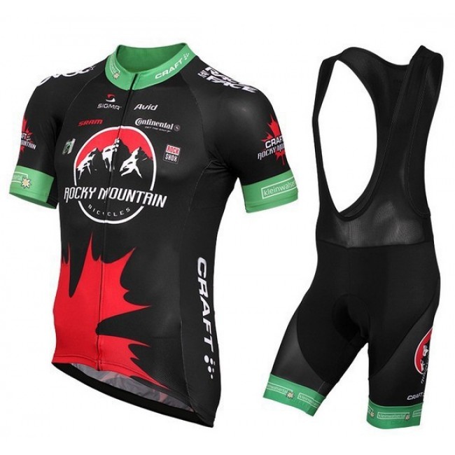 Rocky-Mountain Craft Fahrradbekleidung Satz Fahrradtrikot Kurzarm Trikot und Kurz Trägerhose schwarz Radtrikot Kaufen