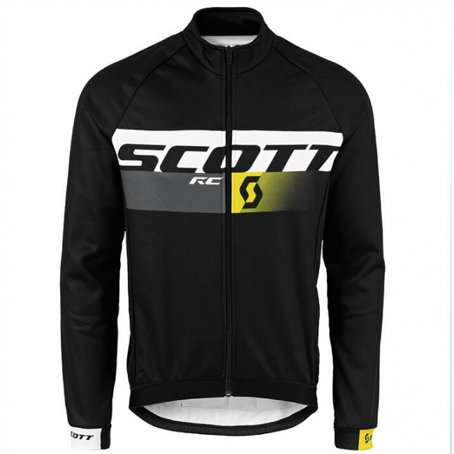 2015 SCOTT RC Schwarz/Gelb Fahrradtrikot Langarm Radtrikot Kaufen