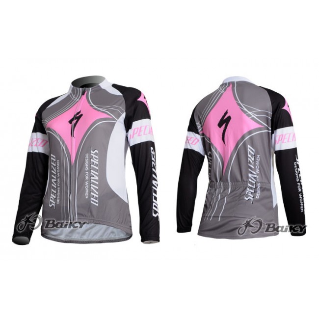 Specialized Pro Team Fahrradtrikot Langarm Kits Rosa Grau Damen Radtrikot Kaufen