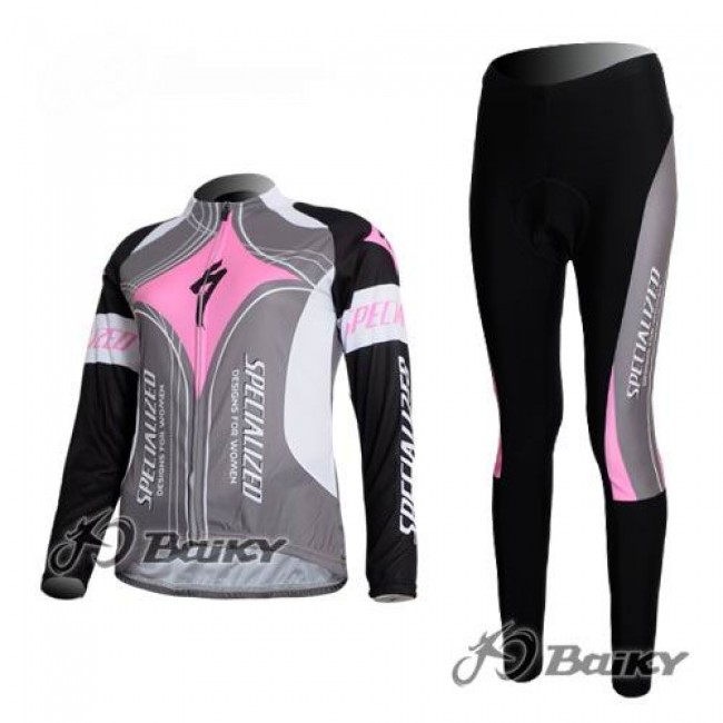 Specialized Pro Team Lang Radhose Fahrradtrikot Langarm Kits Rosa Grau Damen Radtrikot Kaufen