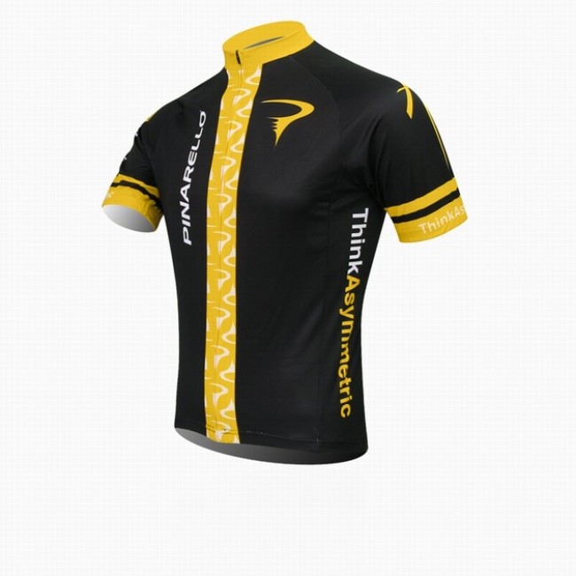2014 Pinarello Radtrikot Kurzarm Schwarz Gelb Radtrikot Kaufen