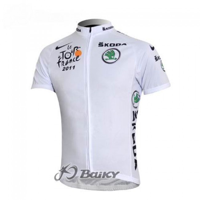 2011 Tour de France Radtrikot Kurzarm Weißen Trikots Radtrikot Kaufen