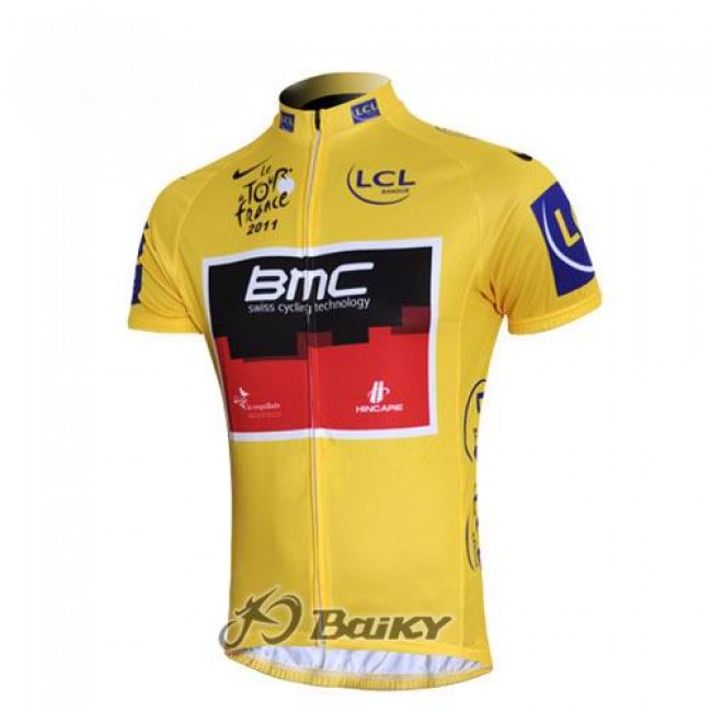 BMC 2011 Tour De France Radtrikot Kurzarm Gelb Radtrikot Kaufen