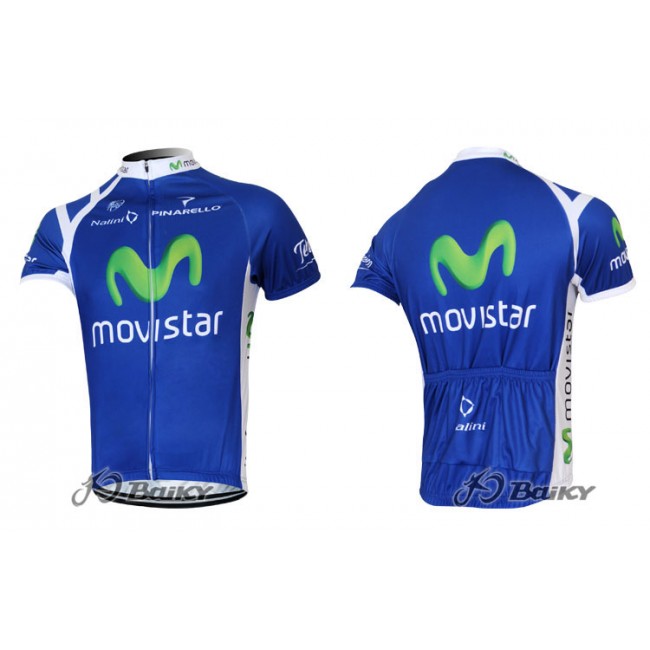 2012 Movistar Radtrikot Kurzarm Blau Radtrikot Kaufen