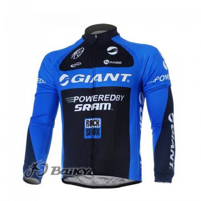 Giant Sram Pro Team Fahrradtrikot Langarm Schwarz Blau Radtrikot Kaufen