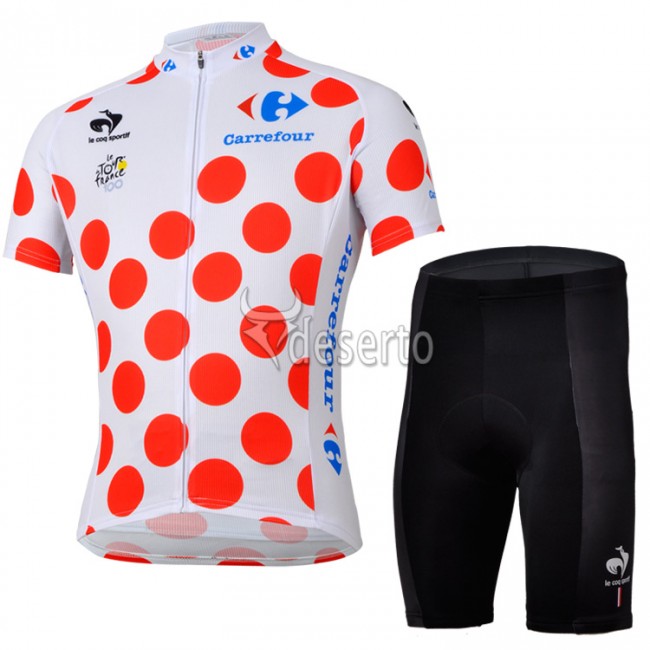 Tour de France Gepunktetes Trikot Radbekleidung Radtrikot Kurzarm und Fahrradhosen Kurz Radtrikot Kaufen