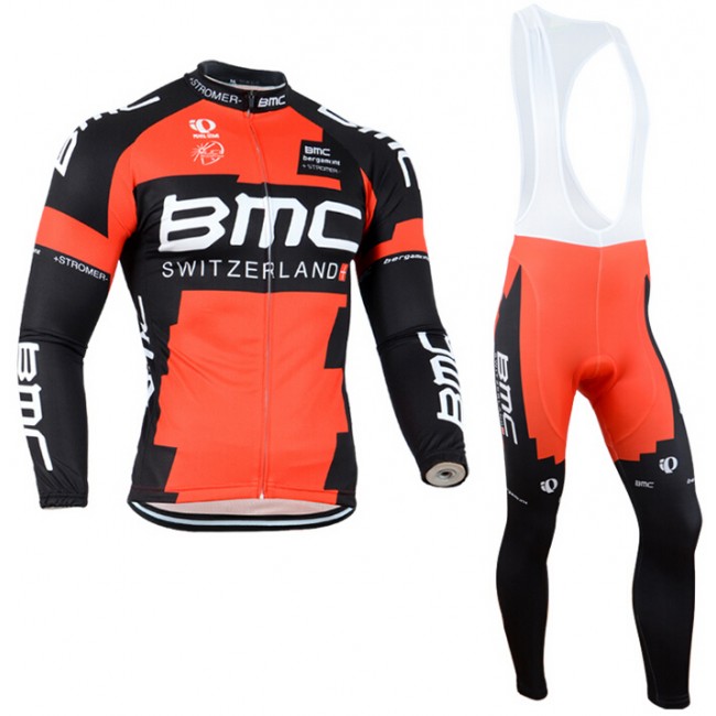 2013 BMC Fahrradbekleidung Radtrikot Satz Langarm und Lange Trägerhose Radtrikot Kaufen