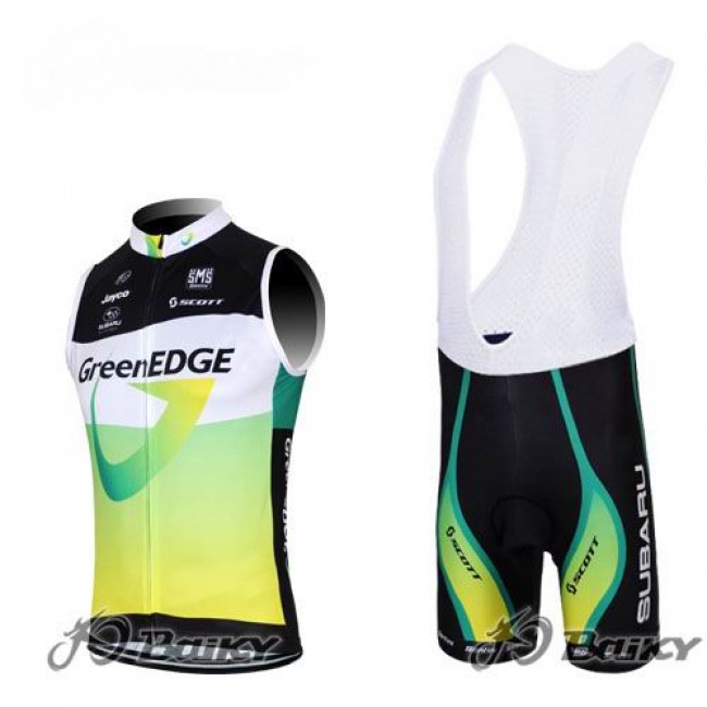 2012 Green Edge ärmelloses Trikot Fahrradbekleidung Satz Fahrradtrikot Kurzarm Trikot und Kurz Trägerhose Grün Radtrikot Kaufen
