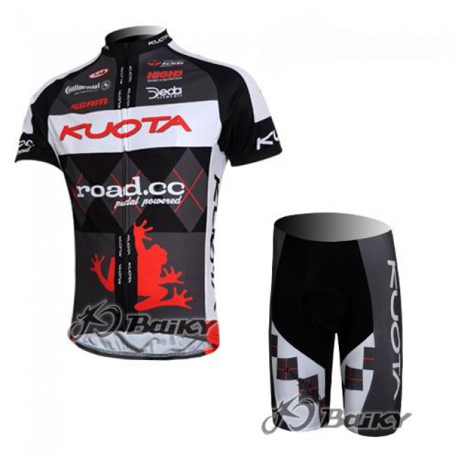 Kuota SRAM Road Pro Team Radtrikot Kurzarm Kurz Radhose Kits Schwarz Weiß Radtrikot Kaufen