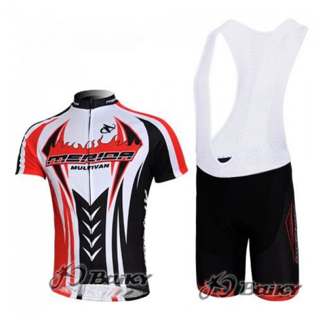 Merida Multivan Flex Stay Fahrradbekleidung Satz Fahrradtrikot Kurzarm Trikot und Kurz Trägerhose Schwarz Rot Radtrikot Kaufen