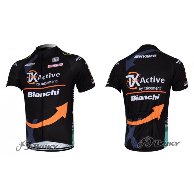 2012 TX active bianchi Pro Team Radtrikot Kurzarm Schwarz Radtrikot Kaufen