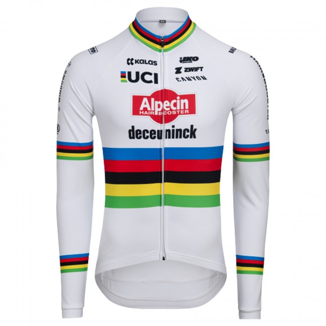 Herren Alpecin Deceuninck 2024 lang arm trikot-WC Radtrikot Kaufen