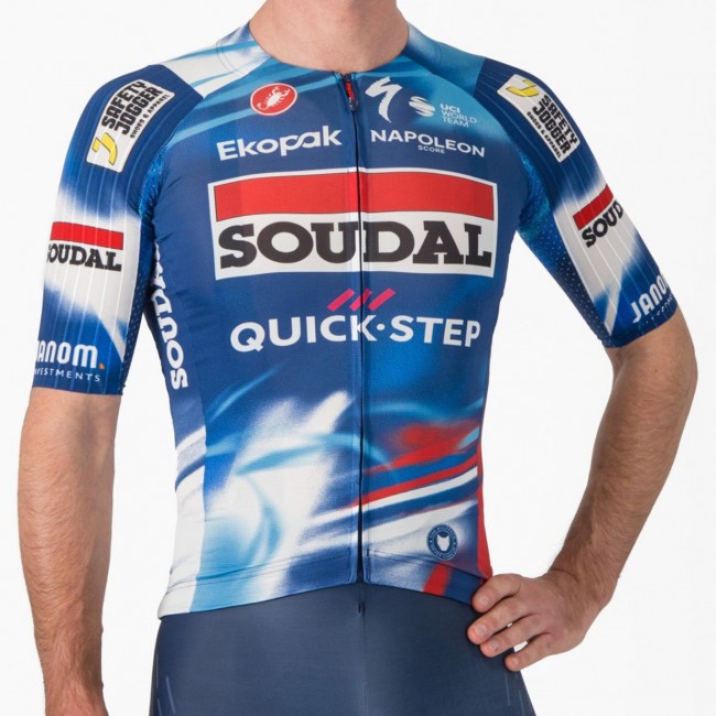 Herren Castelli Soudal Quick-Step 2025 Aero Race 8S trikot Radtrikot Kaufen