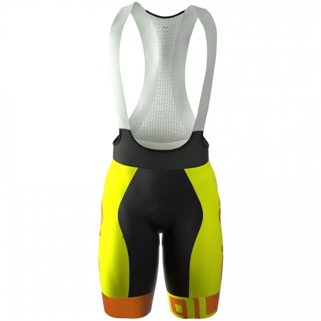 2016 Ale Graphics PRR Arcobaleno Fahrradbekleidung Kurz Trägerhose gelbs Fluo Radtrikot Kaufen