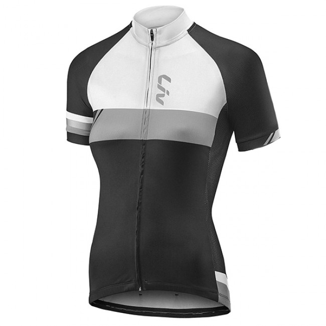 2016 Liv Damen Radtrikot Langarm schwarz Weiß Radtrikot Kaufen