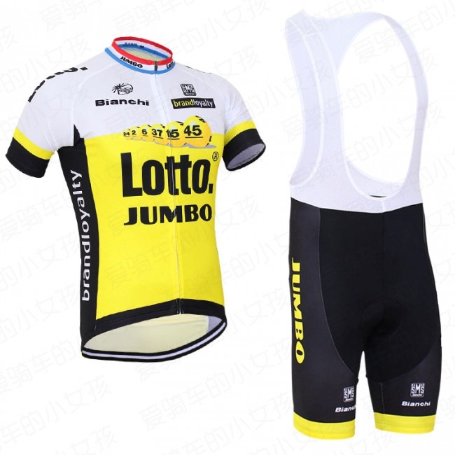 2016 Lotto Fahrradbekleidung Satz Fahrradtrikot Kurzarm Trikot und Kurz Trägerhose Radtrikot Kaufen
