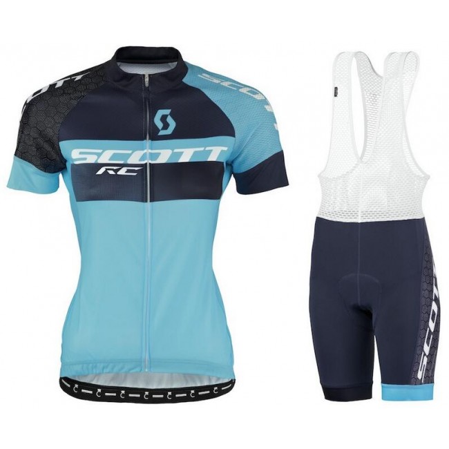 2016 Scott RC Pro Tec rayon de miel schwarz blau Damens Fahrradbekleidung Satz Fahrradtrikot Kurzarm Trikot und Kurz Tr Radtrikot Kaufen
