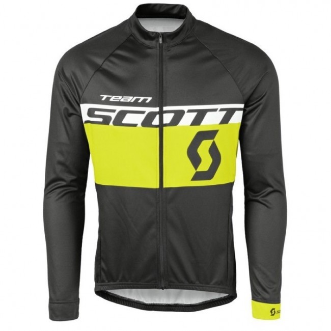 2016 Scott Team Schwarz-Gelb Radtrikot Langarm Radtrikot Kaufen