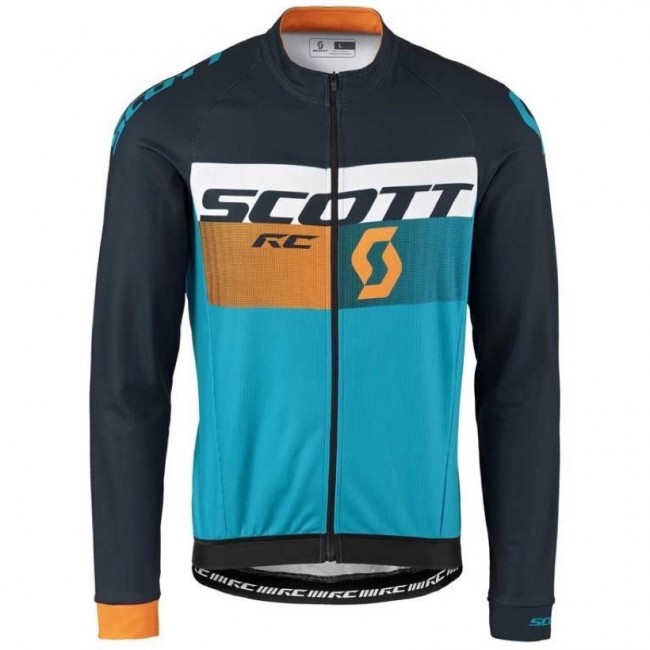 2016 Scott RC Schwarz-Gelb-Blau Radtrikot Langarm Radtrikot Kaufen