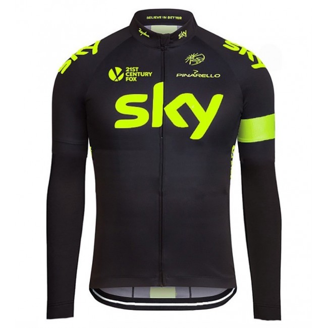 2016 Sky Team Fluo Ausgabe Radtrikot Langarm Radtrikot Kaufen