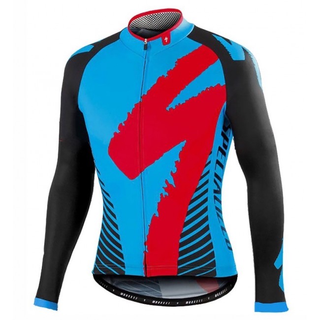 2016 Specialized Team LS Schwarz-Blau Radtrikot Langarm Radtrikot Kaufen