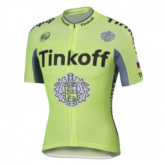 2016 Tinkoff Saxo Bank Fluo Light Green Radtrikot Kurzarm Radtrikot Kaufen
