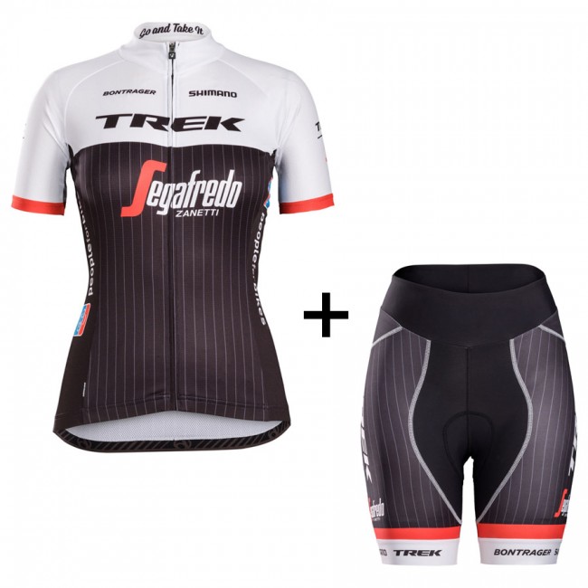 2016 Trek Segafredo Racing Team Damen Radbekleidung Radtrikot Kurzarm und Fahrradhosen Kurz Radtrikot Kaufen
