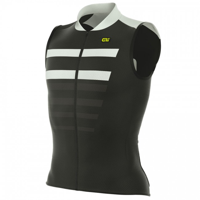 2017 ärmelloses Trikot S/M Ale PRR 2.0 Piuma-Schwarz Weiß Radtrikot Kaufen