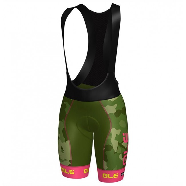 2017 Damen Ale Graphics PRR Camo Grün-Rose Kurz Trägerhose Radtrikot Kaufen