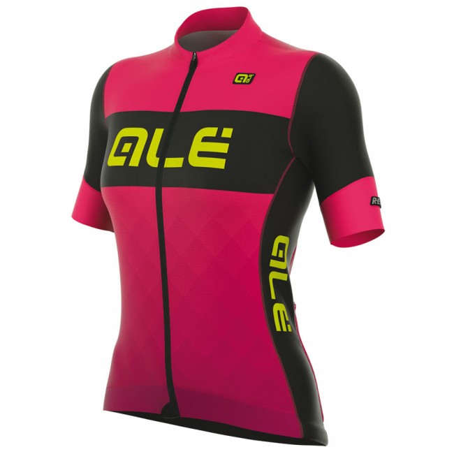 2017 Damen Ale R-EV1 Rumbles Radtrikot Kurzarm Pink Fluo Radtrikot Kaufen