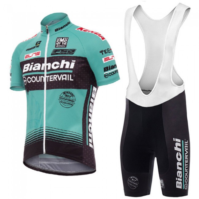 2017 Bianchi Countervail Fahrradbekleidung Satz Radtrikot Kurzarm+Kurz Trägerhose Radtrikot Kaufen