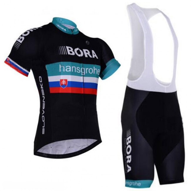 2017 BORA Hansgrohe SLOVAKIA Fahrradbekleidung Satz Radtrikot Kurzarm+Kurz Trägerhose Radtrikot Kaufen