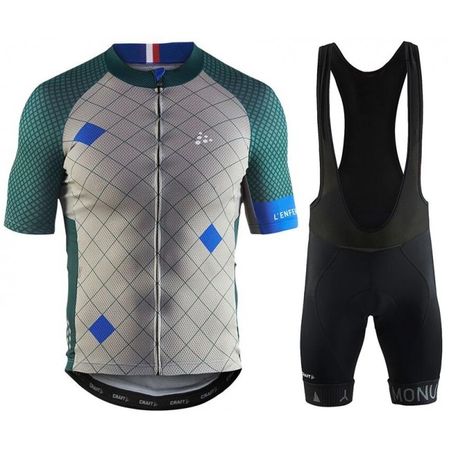 CRAFT MONUMENTS Lenfer Du Nord 2017 Fahrradbekleidung Satz Radtrikot Kurzarm+Kurz Trägerhose Radtrikot Kaufen