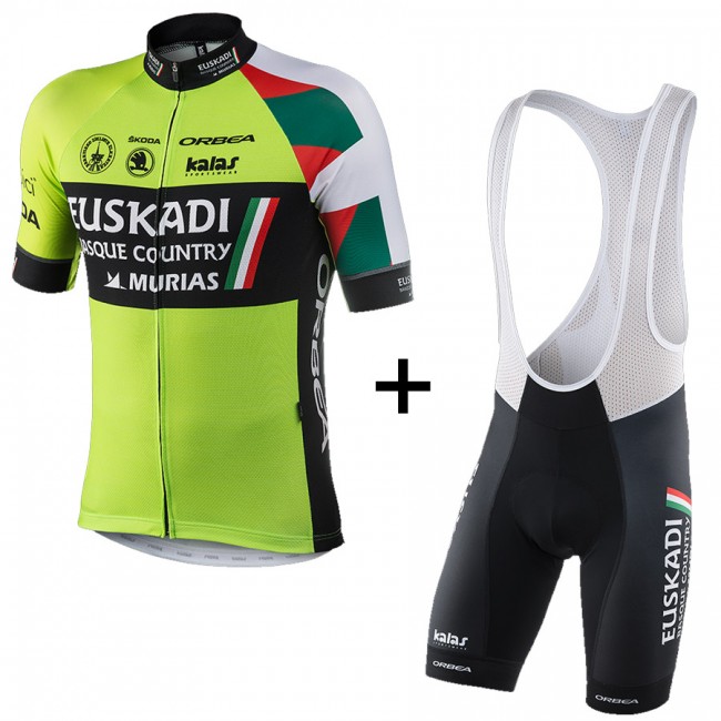 2017 Euskadi Fahrradbekleidung Satz Radtrikot Kurzarm+Kurz Trägerhose Radtrikot Kaufen