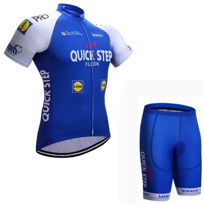 2017 Quick Step Floors Fahrradbekleidung Satz Radtrikot Kurzarm+Kurz Radhose Radtrikot Kaufen