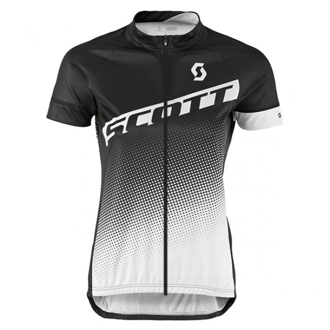 2017 Scott Damen Schwarz Weiß Radtrikot Kurzarm Radtrikot Kaufen