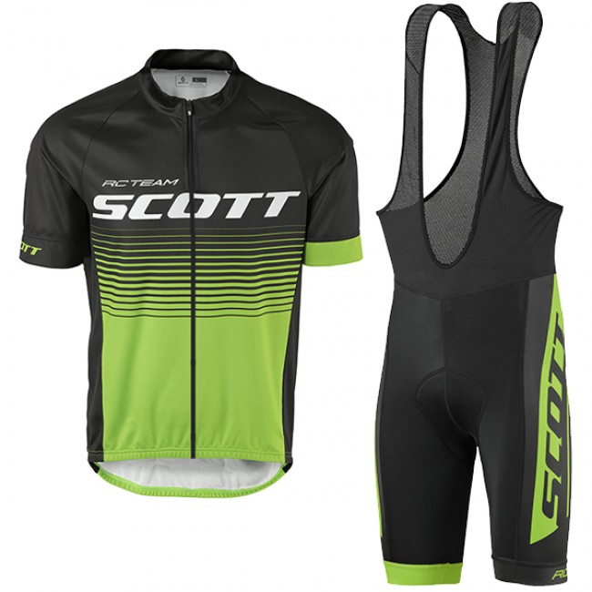 2017 Scott Rc Schwarz Grün Fahrradbekleidung Satz Radtrikot Kurzarm+Kurz Trägerhose Radtrikot Kaufen