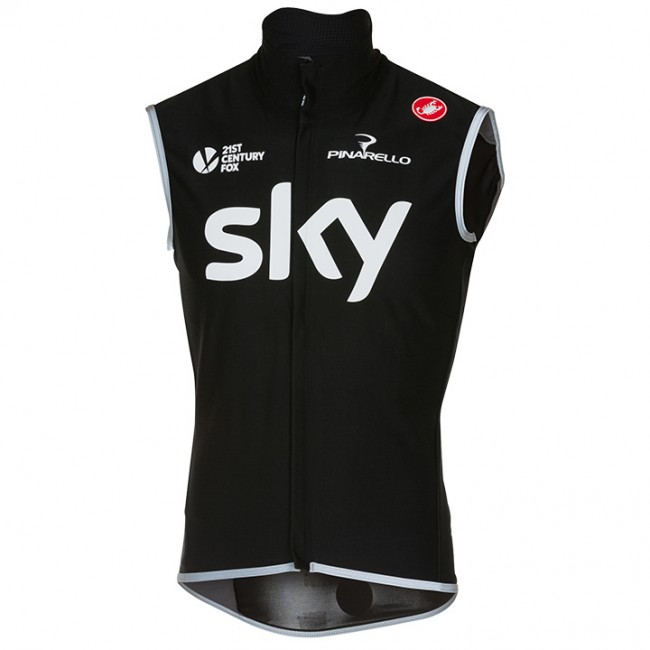 2017 Sky Pro ärmelloses Trikot Schwarz Radtrikot Kaufen