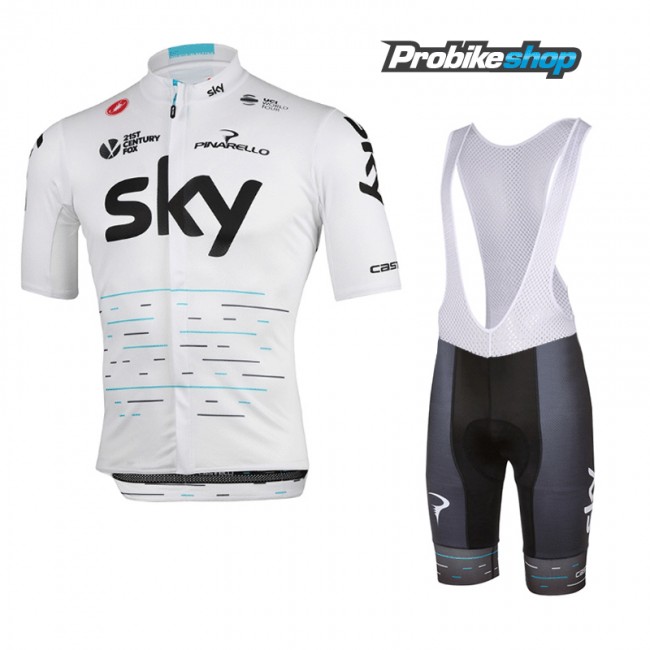 Sky Team Tour De France Set 2017 Fahrradbekleidung Satz Radtrikot Kurzarm+Kurz Trägerhose Radtrikot Kaufen