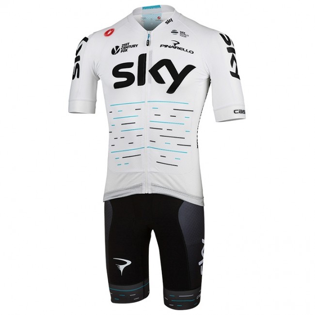 Sky Team Tour De France Set 2017 Fahrradbekleidung Satz Radtrikot Kurzarm+Kurz Radhose Radtrikot Kaufen