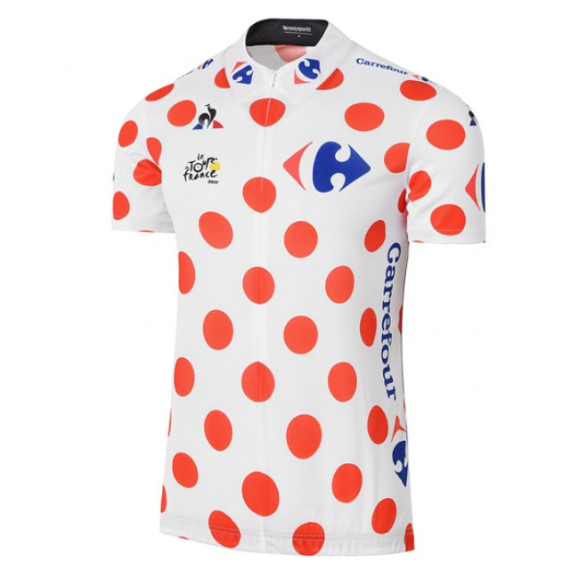 2017 Tour de France Polka Dot Radtrikot Kurzarm Radtrikot Kaufen