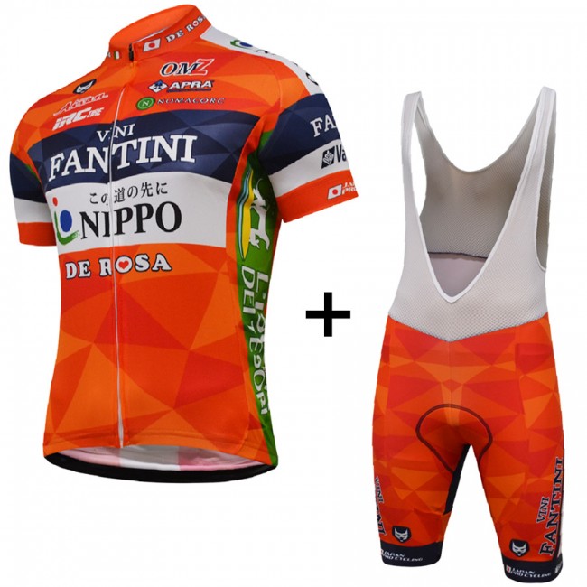 2017 Vini Fantini Nippo Pro Team Fahrradbekleidung Satz Radtrikot Kurzarm+Kurz Trägerhose Radtrikot Kaufen