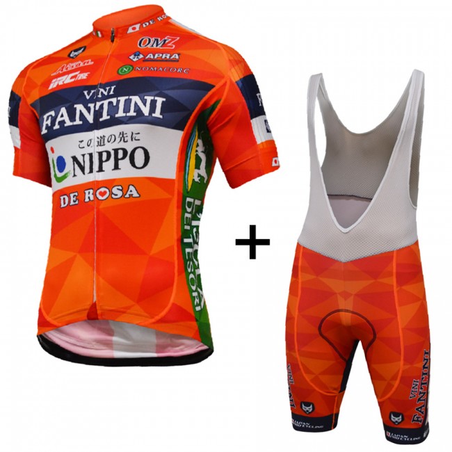 2017 Vini Fantini Nippo Race Fahrradbekleidung Satz Radtrikot Kurzarm+Kurz Trägerhose Radtrikot Kaufen